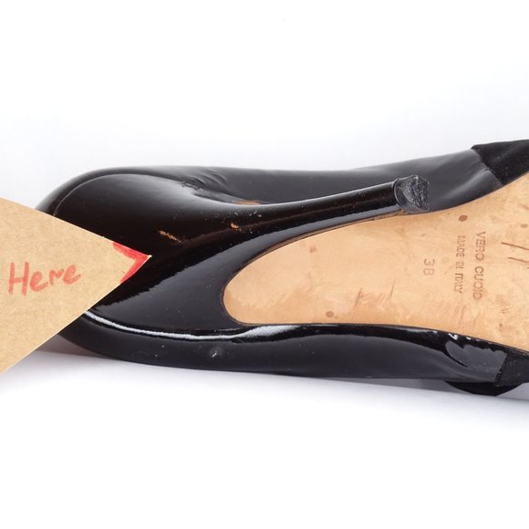 Giuseppe Zanotti Satin bow Patent Peep Toe Pumps - Picture 12 of 14